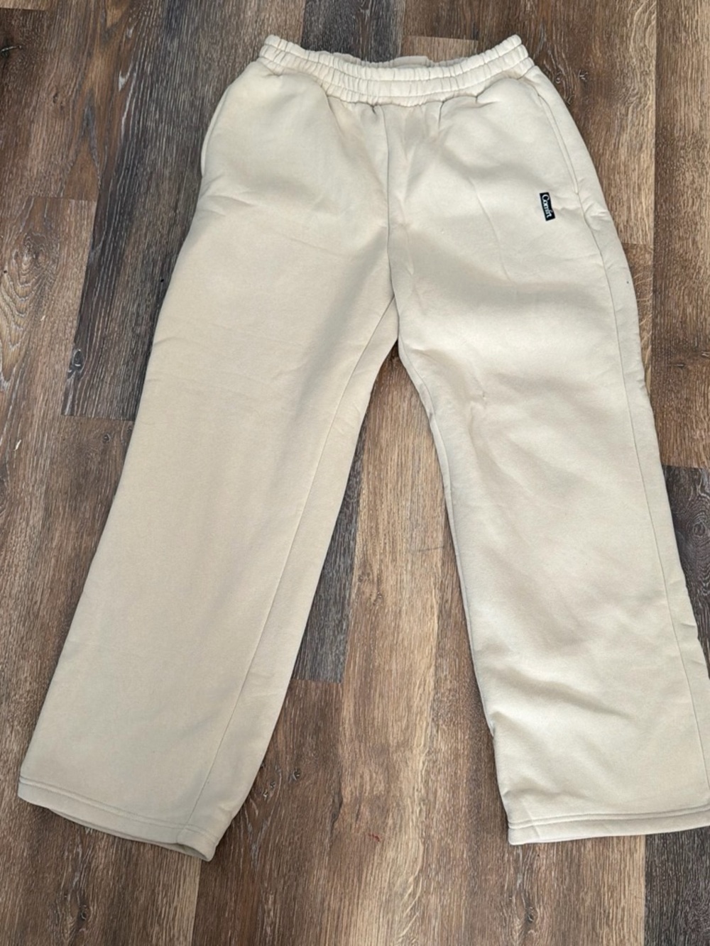 Beige Fleece Sweat Joggers